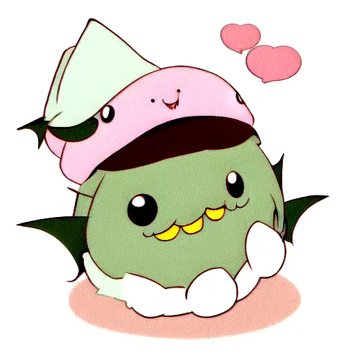  cute cthulhu wearing a poro hat tattoo design idea