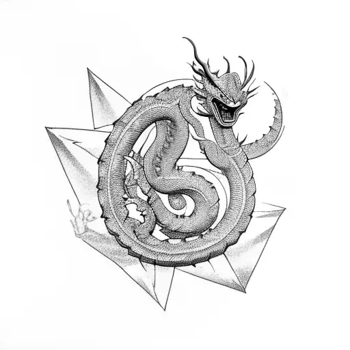 Shenron from dragonball z tattoo design idea