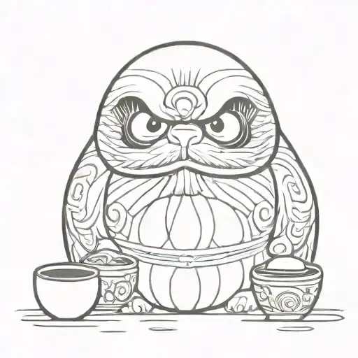 Daruma Doll tattoo tattoo design idea