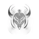 three lines vertical going cross tattoo design idea