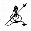 music and nature tattoo design idea