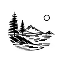 music and nature tattoo design idea
