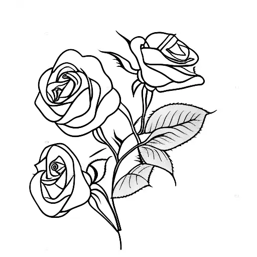 black eyed Susan next to rose tattoo design idea