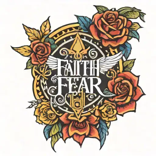 Faith Over Fear tattoo design idea