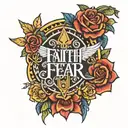 Faith Over Fear tattoo design idea