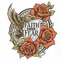 Faith Over Fear tattoo design idea