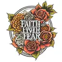 Faith Over Fear tattoo design idea