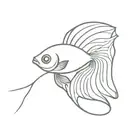 cyber sigil betta fish tattoo design idea