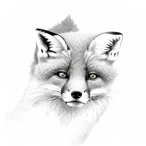 photographer, camera, fox tattoo design idea