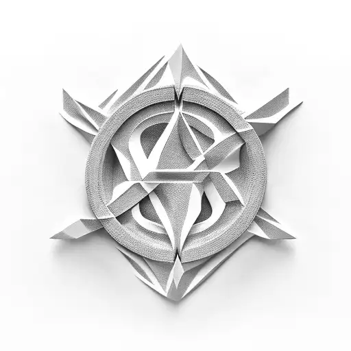 A minimalist tattoo of a dollar sign made of 3D printed objects tattoo design idea