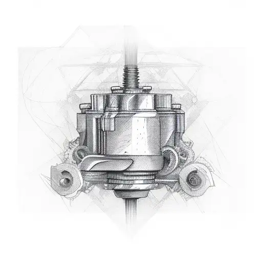 bike engine crankshaft tattoo design idea