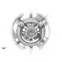 bike engine crankshaft tattoo design idea