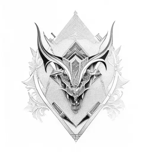 art deco tattoo design idea