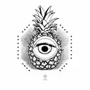 pineapple Illuminati tattoo design idea