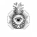 pineapple Illuminati tattoo design idea