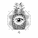 pineapple Illuminati tattoo design idea