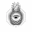 pineapple Illuminati tattoo design idea