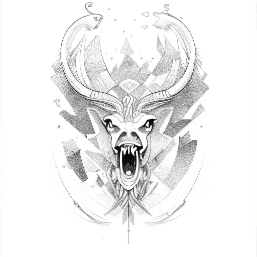 A unique representation of the Virgo and Scorpio zodiac signs in a sketch style tattoo design idea