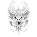 A unique representation of the Virgo and Scorpio zodiac signs in a sketch style tattoo design idea