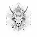 A unique representation of the Virgo and Scorpio zodiac signs in a sketch style tattoo design idea