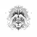 lion with greek number 27042000 tattoo design idea
