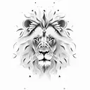 lion with greek number 27042000 tattoo design idea