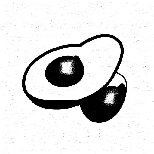 lego avocado tattoo design idea