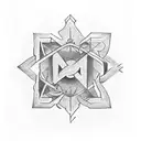 ruby and Roman numerals for 27 tattoo design idea