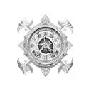 ruby and Roman numerals for 27 tattoo design idea