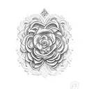 ruby and Roman numerals for 27 tattoo design idea