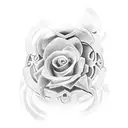 ruby and Roman numerals for 27 tattoo design idea