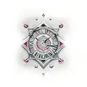 ruby and Roman numerals for 27 tattoo design idea