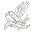Incorporate the Seabee logo and eagle feathers into a sketch-style arm band tattoo for a unique and personalized design tattoo design idea