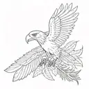 Incorporate the Seabee logo and eagle feathers into a sketch-style arm band tattoo for a unique and personalized design tattoo design idea