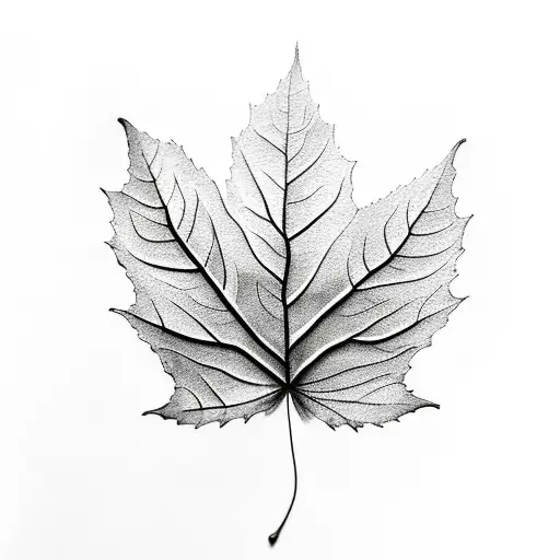 Leaf tattoo design idea