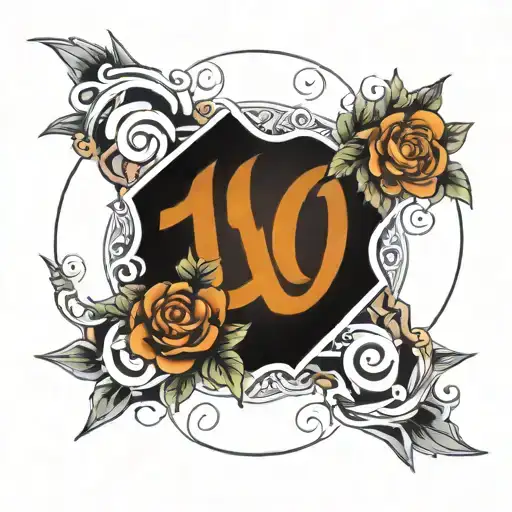 overlapping numbers 11 08 16 22 tattoo design idea