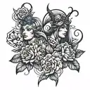 trio sibling tattoo tattoo design idea