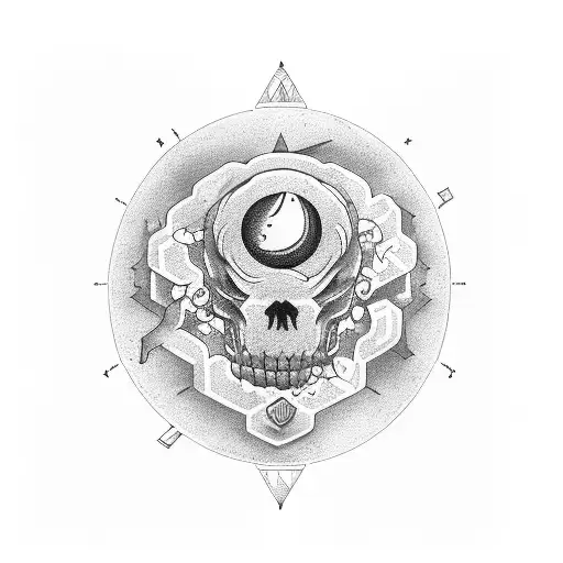 mapa mundia, con una veleta y una brujula tattoo design idea