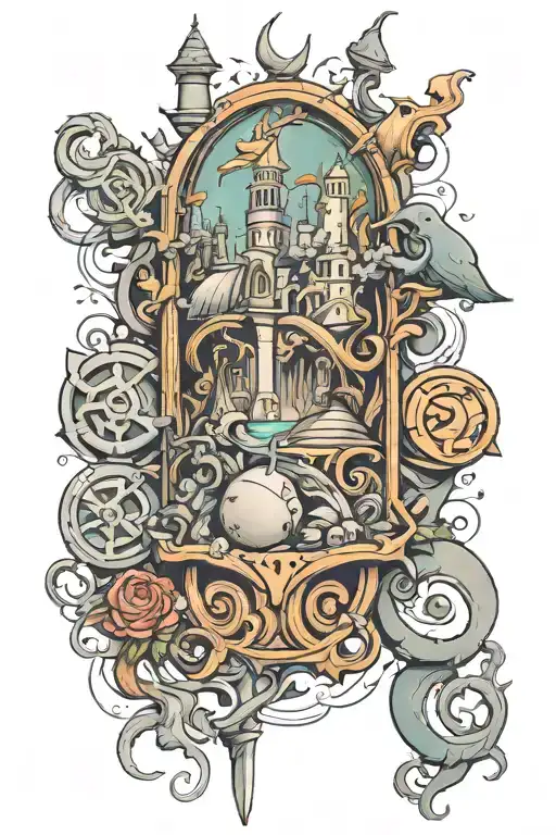 old school RuneScape full sleeve tattoo design tattoo design idea