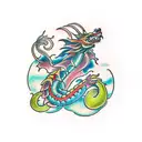 five headed dragon tattoo design idea