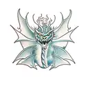 five headed dragon tattoo design idea