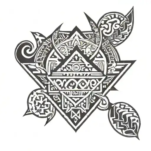 Polynesian tribal patterns tattoo design idea