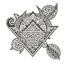 Polynesian tribal patterns tattoo design idea