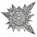 Polynesian tribal patterns tattoo design idea