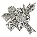 Polynesian tribal patterns tattoo design idea