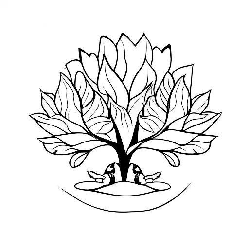 three little birds tattoo design idea