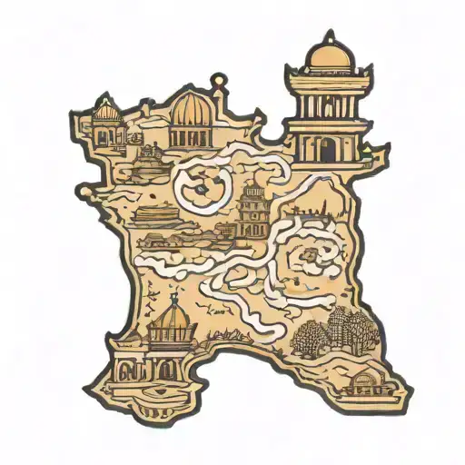 punjab map tattoo design idea
