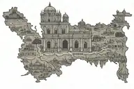 punjab map tattoo design idea