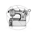 sewing machine tattoo design idea
