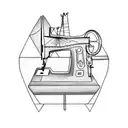 sewing machine tattoo design idea